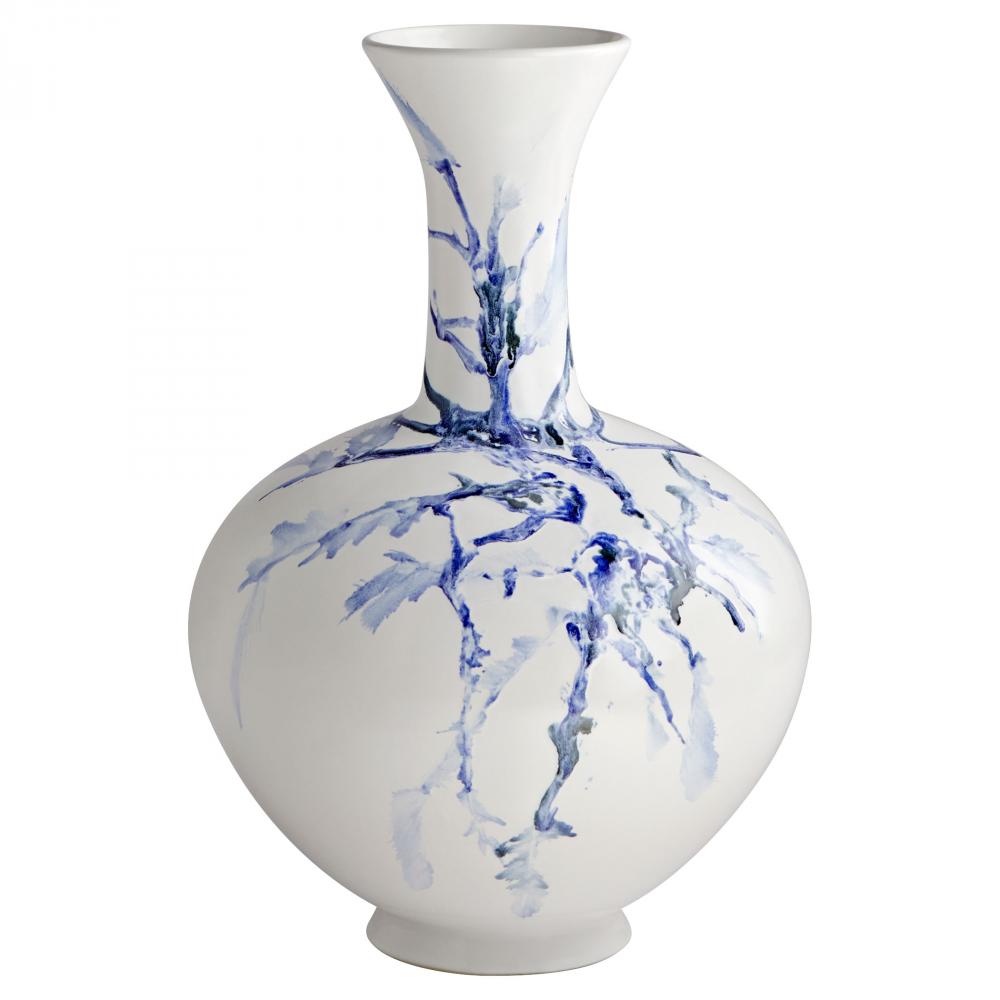 Neos Vase | White | Blue | Black | Medium