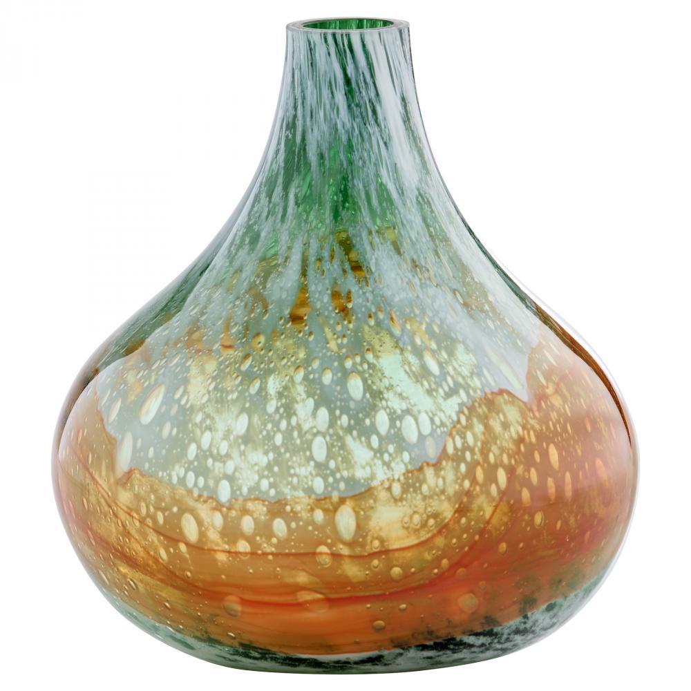 Pacaya Bottle Vase | Grey | Orange - Small