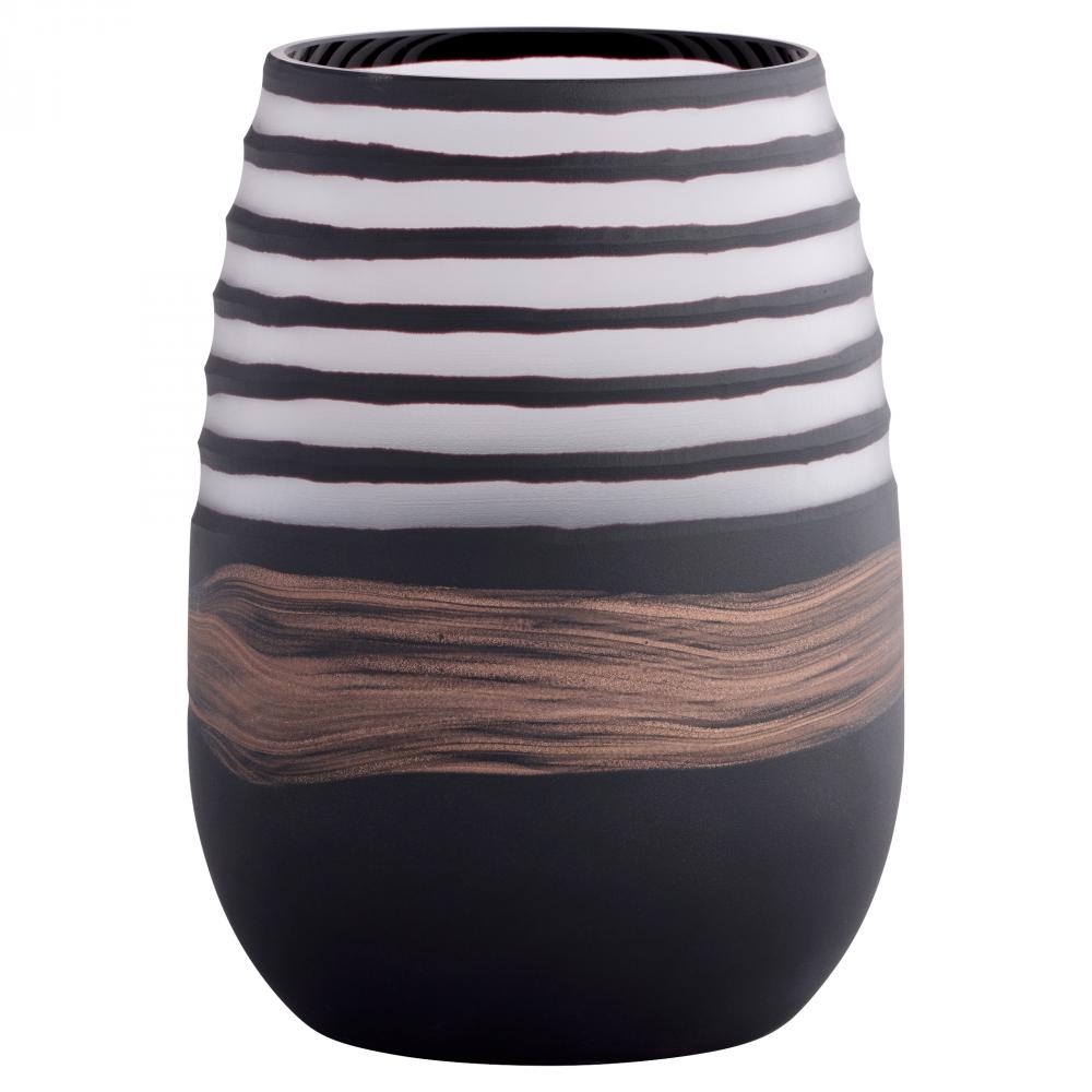 Midnight Road Vase | Black | Clear | Copper - Large