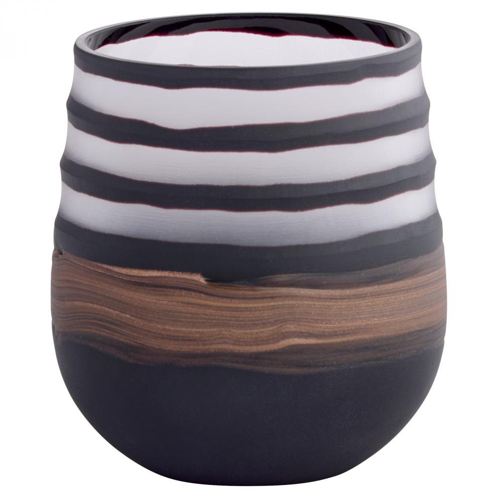 Midnight Road Vase | Black | Clear | Copper - Small
