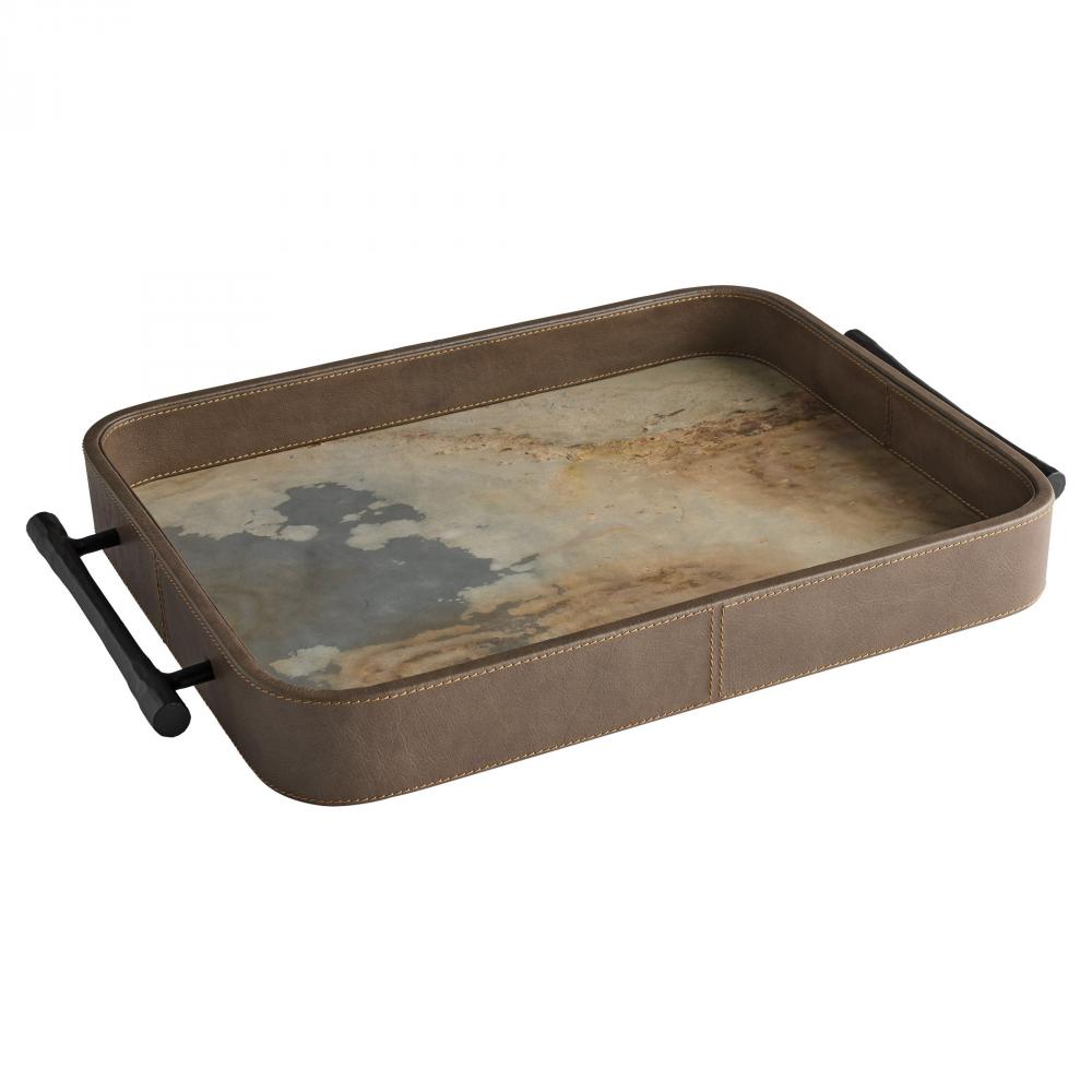 Tesoro Tray | Smoke Grey | Slate Veneer | Matte Black - Small