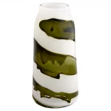 Cyan Designs 12087 - Denali Vase | Iridescent White | Green - Large