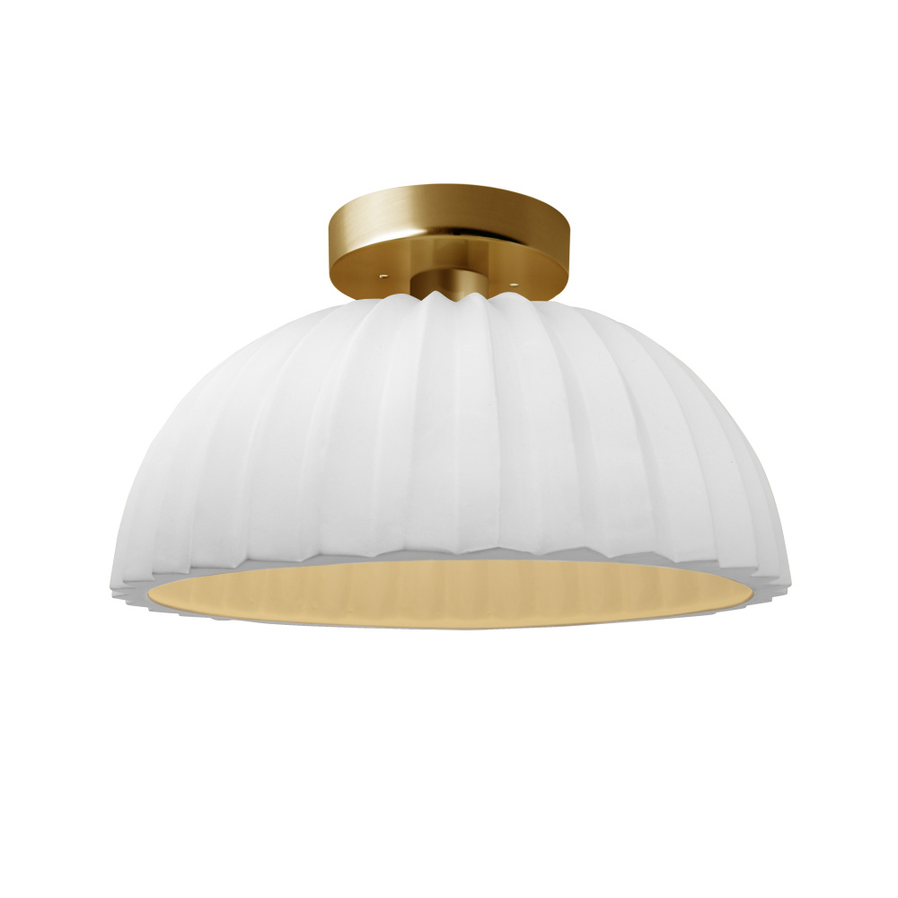 Pleated Dome Semi-Flush