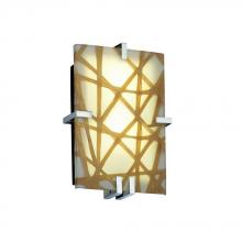 Justice Design Group 3FRM-5551-CONN-DBRZ - Clips Rectangle Wall Sconce (ADA)
