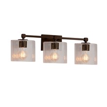 Justice Design Group FSN-8423-30-SEED-DBRZ - Tetra 3-Light Bath Bar
