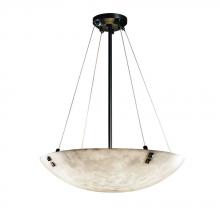 Justice Design Group CLD-9662-35-NCKL-F5 - 24" Pendant Bowl w/ CONCENTRIC SQUARES FINIALS