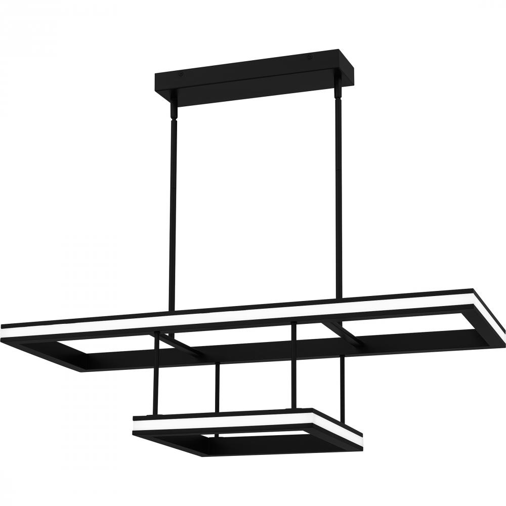 Aydin Integrated LED Matte Black Linear Chandelier