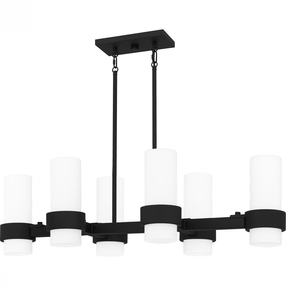 Kimora 6-Light Matte Black Island Light