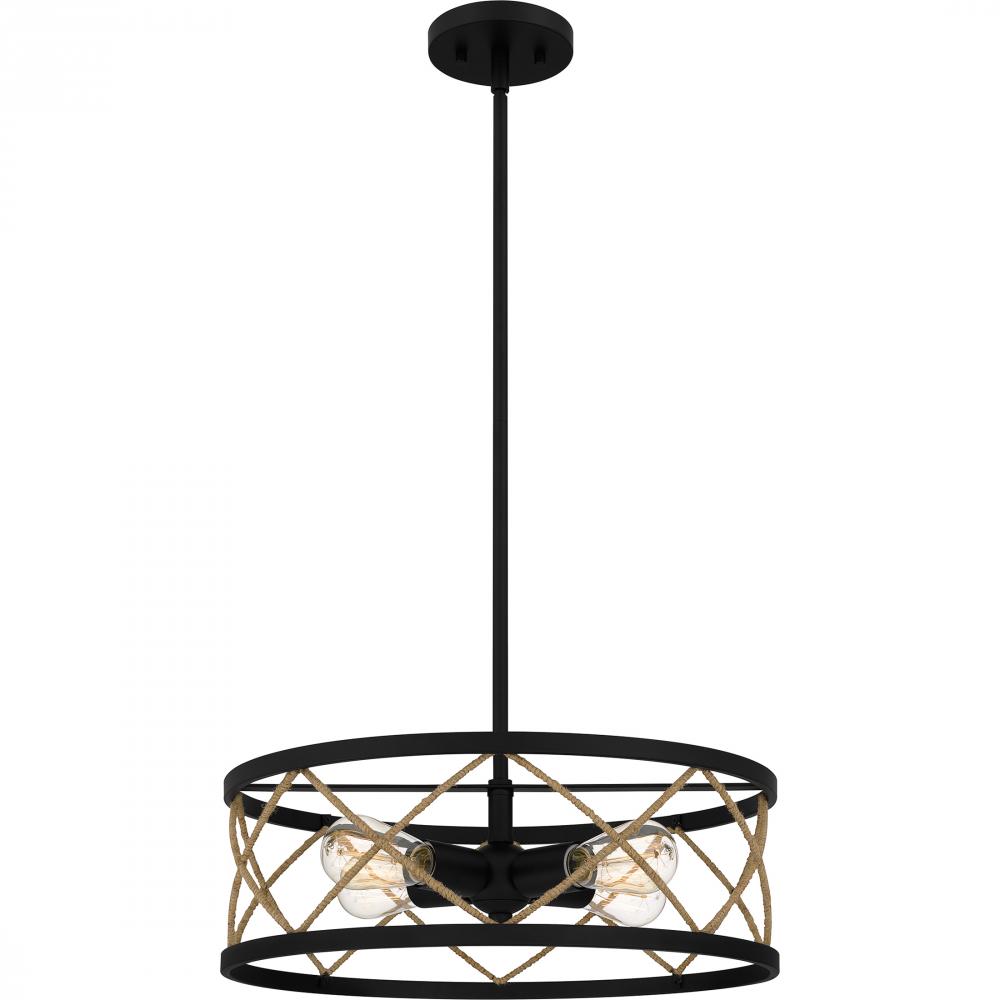 Cedar Park 4-Light Matte Black Pendant Light