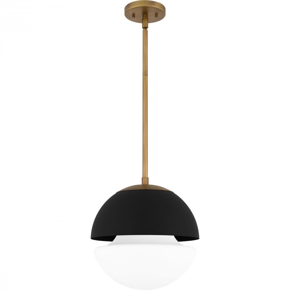 Marley 1-Light Weathered Brass Mini Pendant Light