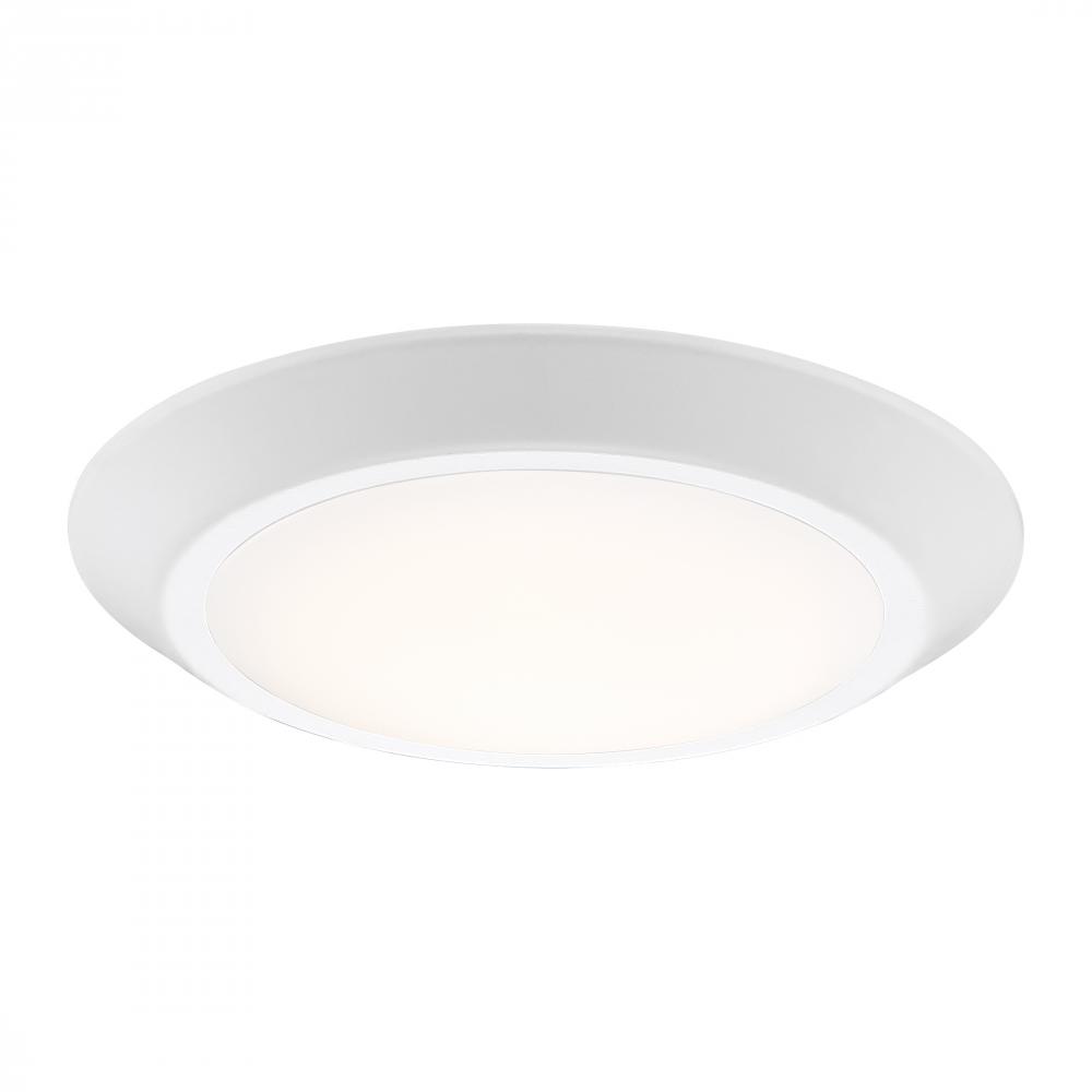 Verge Integrated LED White Lustre Flush Mount Light