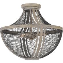 Quoizel HLE1715DGW - Hallie 2-Light Distressed Grey Wood Semi-Flush Mount Light