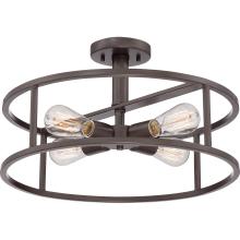 Quoizel NHR1718WT - New Harbor 4-Light Western Bronze Semi-Flush Mount Light