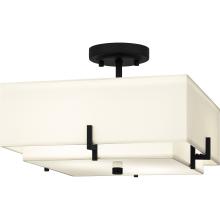 Quoizel QSF6178MBK - Renzo 2-Light Matte Black Semi-Flush Mount Light