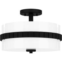 Quoizel QSF6195MBK - Baud 2-Light Matte Black Semi-Flush Mount Light