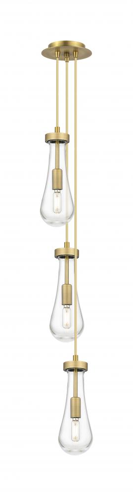 Owego - 3 Light - 7 inch - Brushed Brass - Multi Pendant