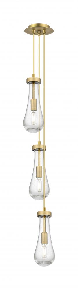 Owego - 3 Light - 7 inch - Brushed Brushed Brass - Multi Pendant