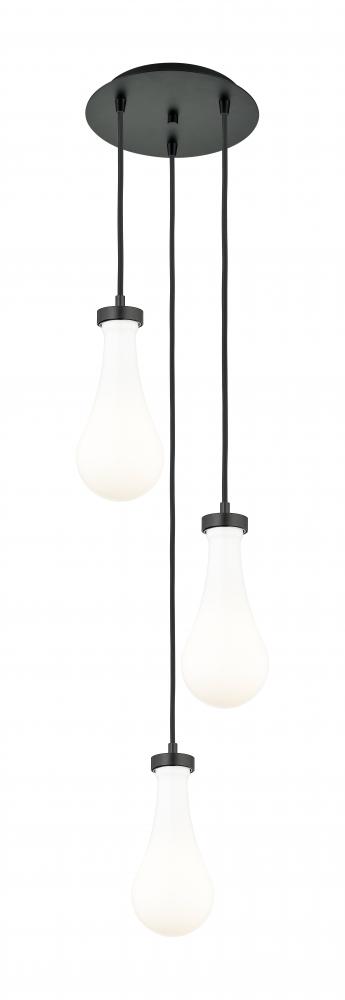 Owego - 3 Light - 13 inch - Matte Black - Multi Pendant