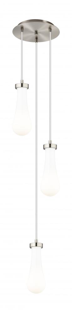 Owego - 3 Light - 13 inch - Brushed Satin Nickel - Multi Pendant