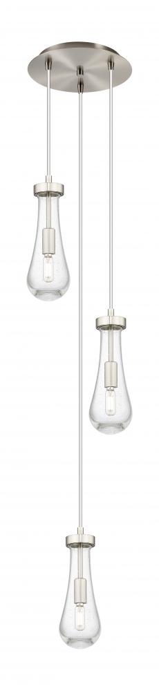 Owego - 3 Light - 13 inch - Brushed Satin Nickel - Multi Pendant