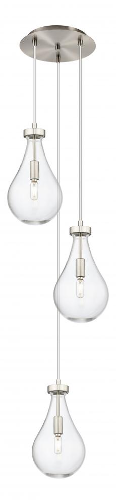 Owego - 3 Light - 13 inch - Brushed Satin Nickel - Multi Pendant