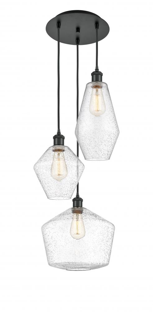 Cindyrella - 3 Light - 17 inch - Matte Black - Cord hung - Multi Pendant