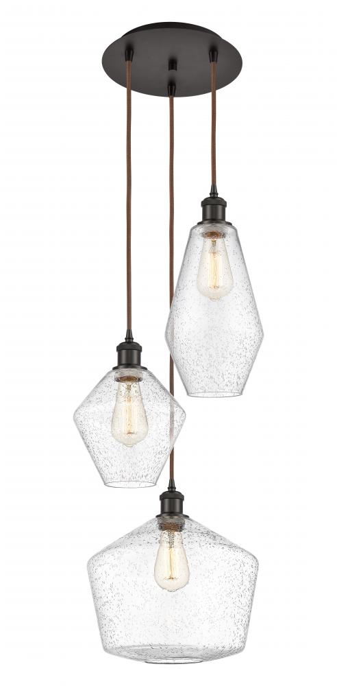 Cindyrella - 3 Light - 17 inch - Oil Rubbed Bronze - Cord hung - Multi Pendant
