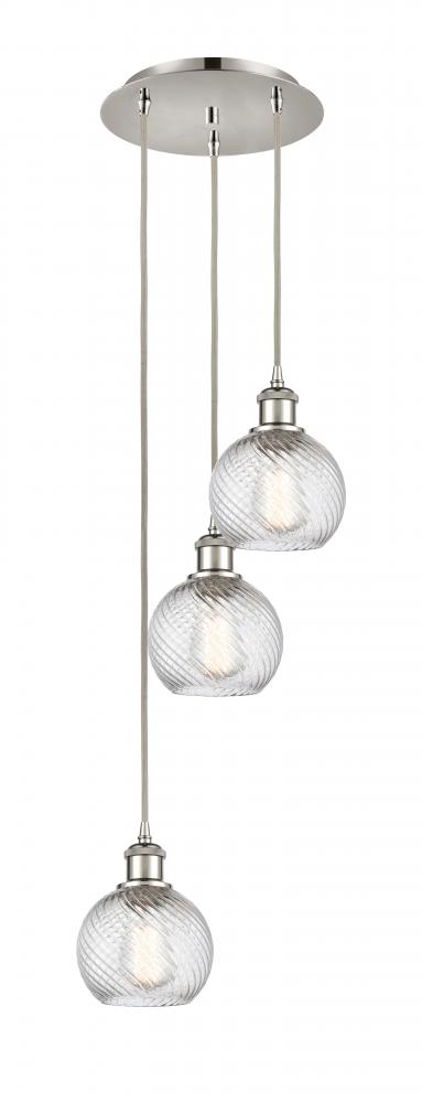 Athens Twisted Swirl 3 Light 16 inch Multi-Pendant