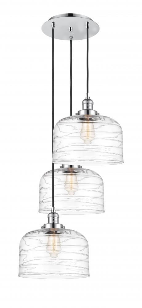 Cone - 3 Light - 18 inch - Polished Chrome - Cord hung - Multi Pendant