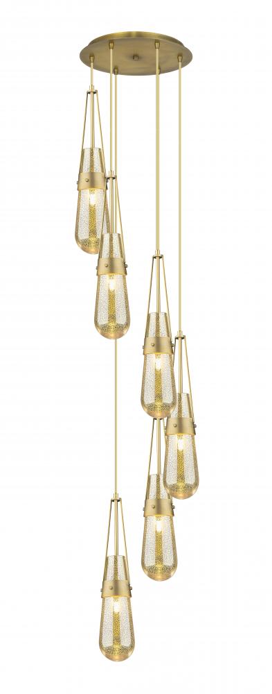 Milan - 6 Light - 15 inch - Brushed Brass - Multi Pendant