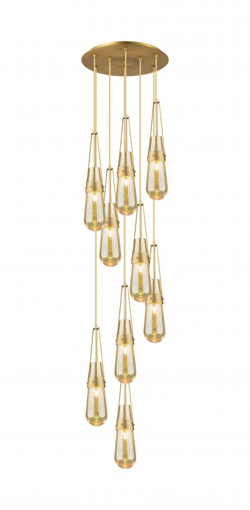 Milan - 9 Light - 19 inch - Brushed Brass - Multi Pendant