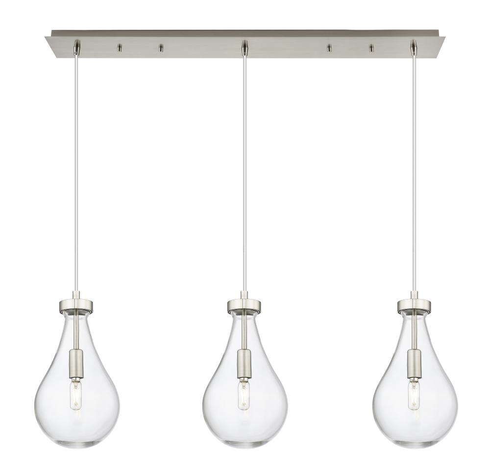 Owego - 3 Light - 37 inch - Brushed Satin Nickel - Linear Pendant