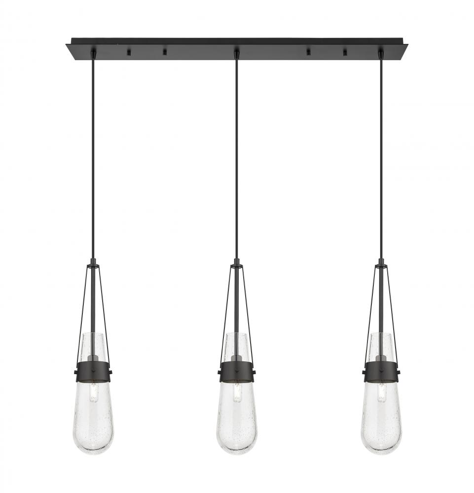 Milan - 3 Light - 36 inch - Matte Black - Linear Pendant