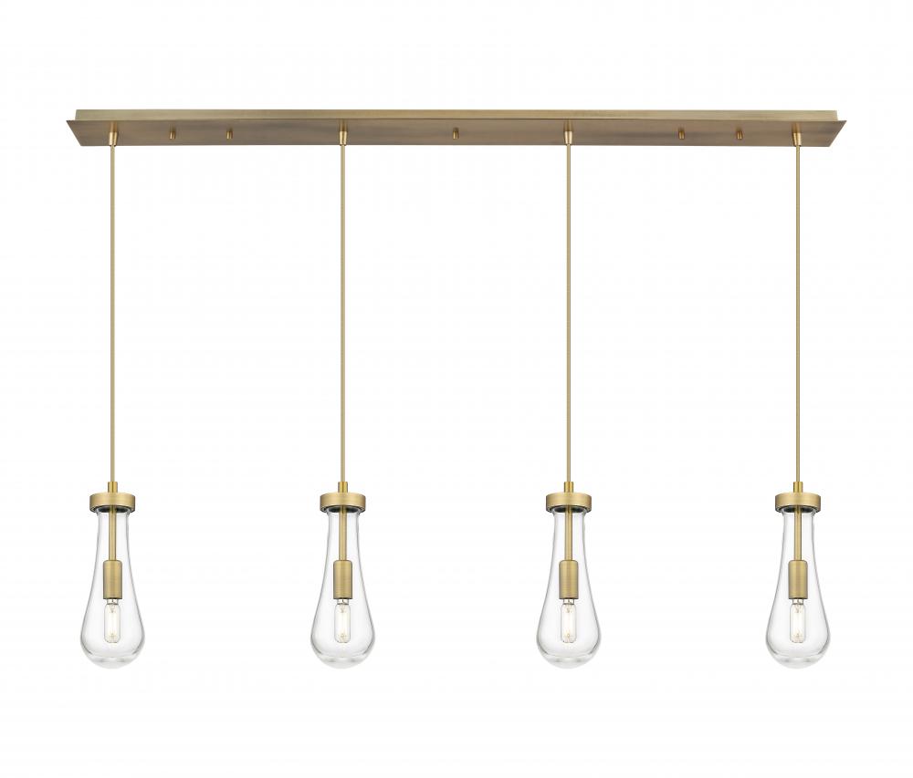 Owego - 4 Light - 49 inch - Brushed Brass - Linear Pendant