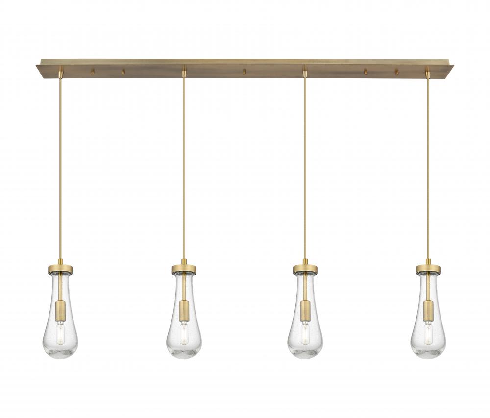Owego - 4 Light - 49 inch - Brushed Brushed Brass - Linear Pendant