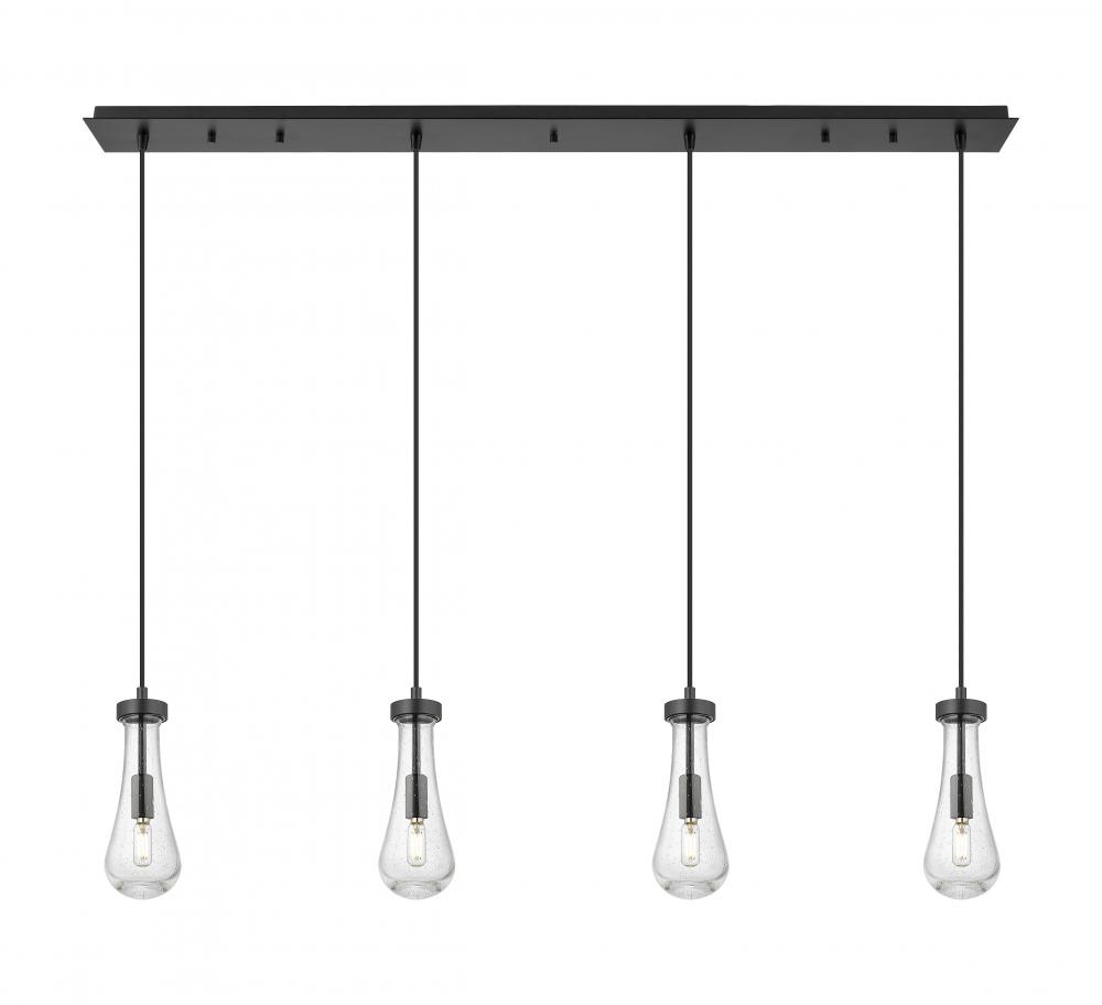 Owego - 4 Light - 49 inch - Brushed Matte Black - Linear Pendant