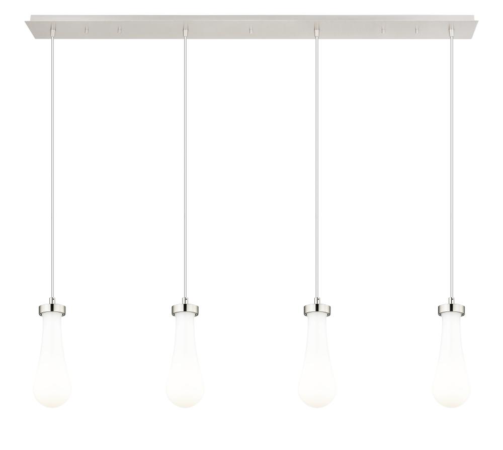 Owego - 4 Light - 49 inch - Brushed Polished Nickel - Linear Pendant
