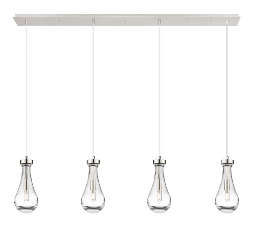 Owego - 4 Light - 49 inch - Polished Nickel - Linear Pendant