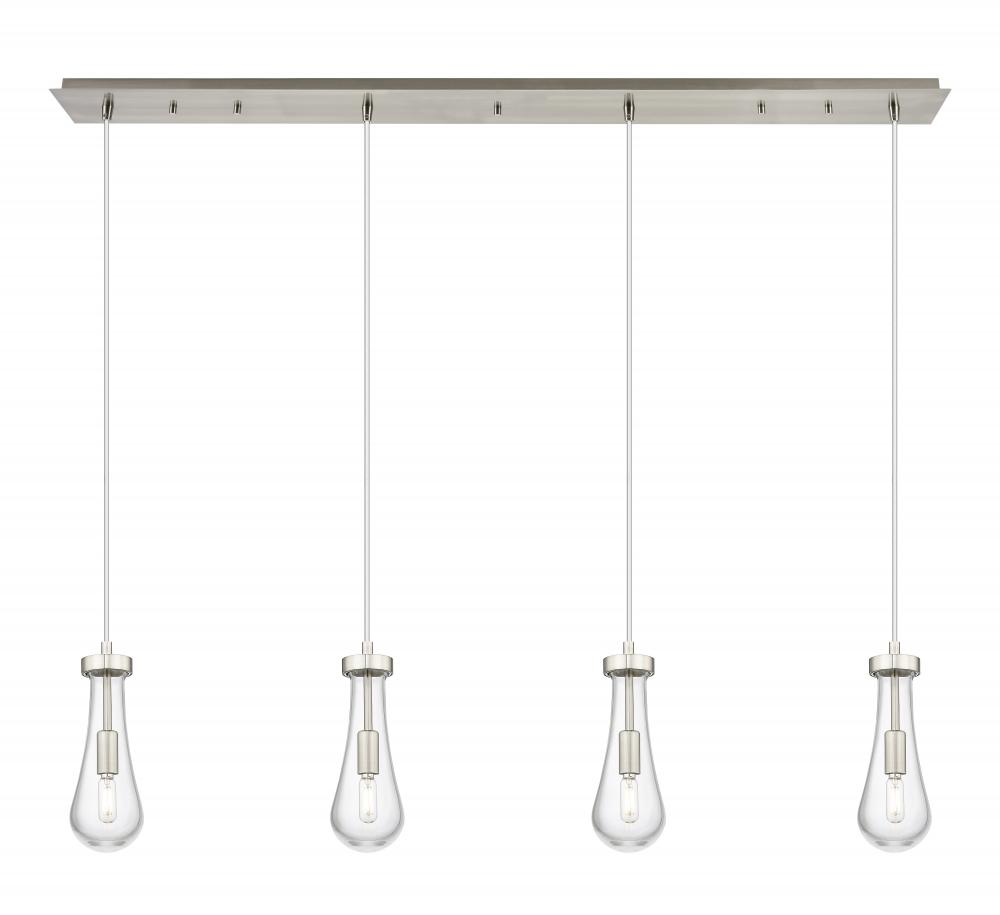 Owego - 4 Light - 49 inch - Brushed Satin Nickel - Linear Pendant