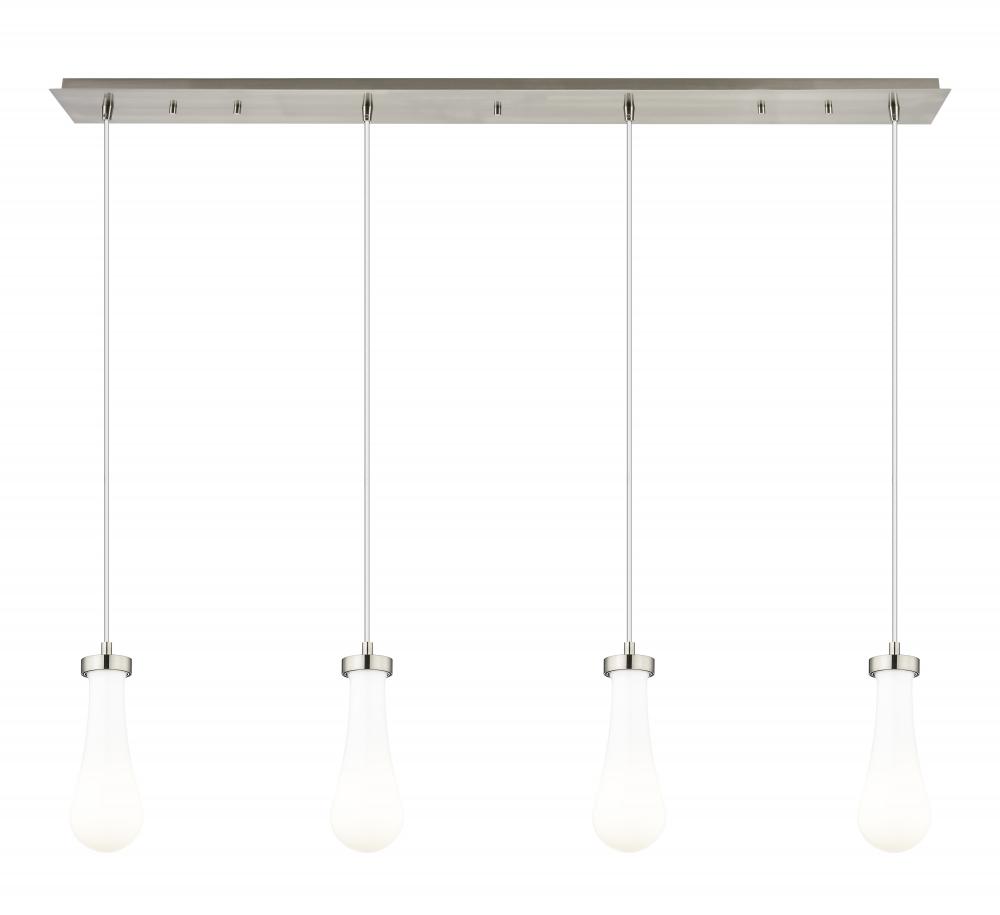 Owego - 4 Light - 49 inch - Brushed Satin Nickel - Linear Pendant