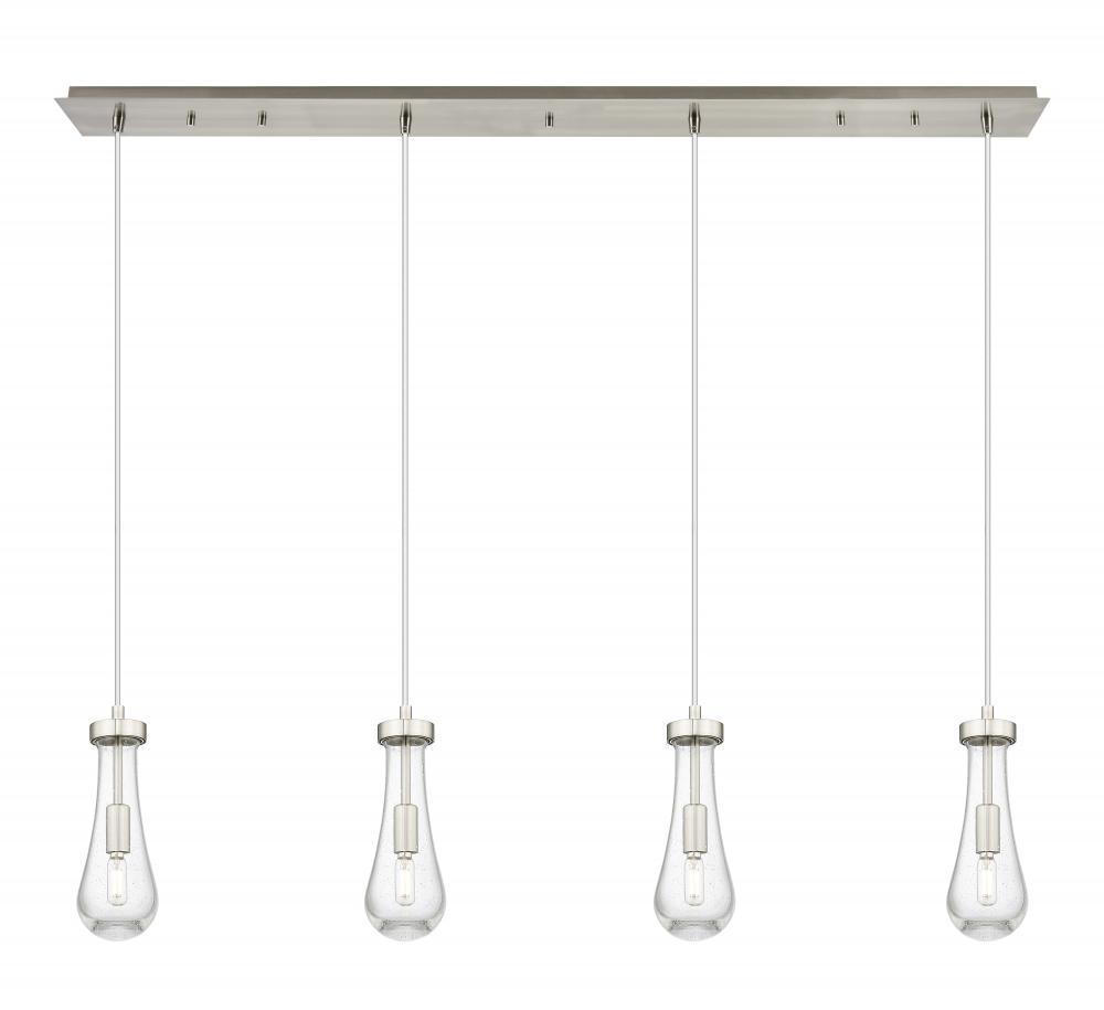 Owego - 4 Light - 49 inch - Brushed Satin Nickel - Linear Pendant