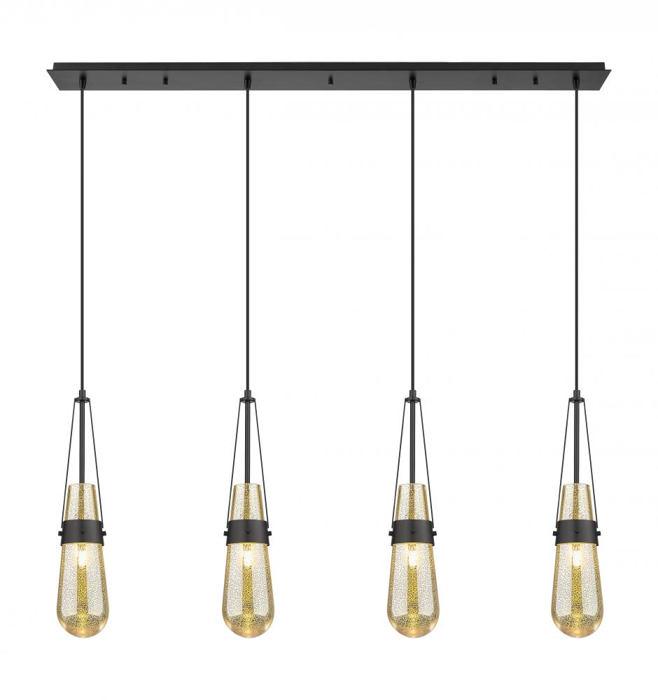 Milan - 4 Light - 48 inch - Matte Black - Linear Pendant