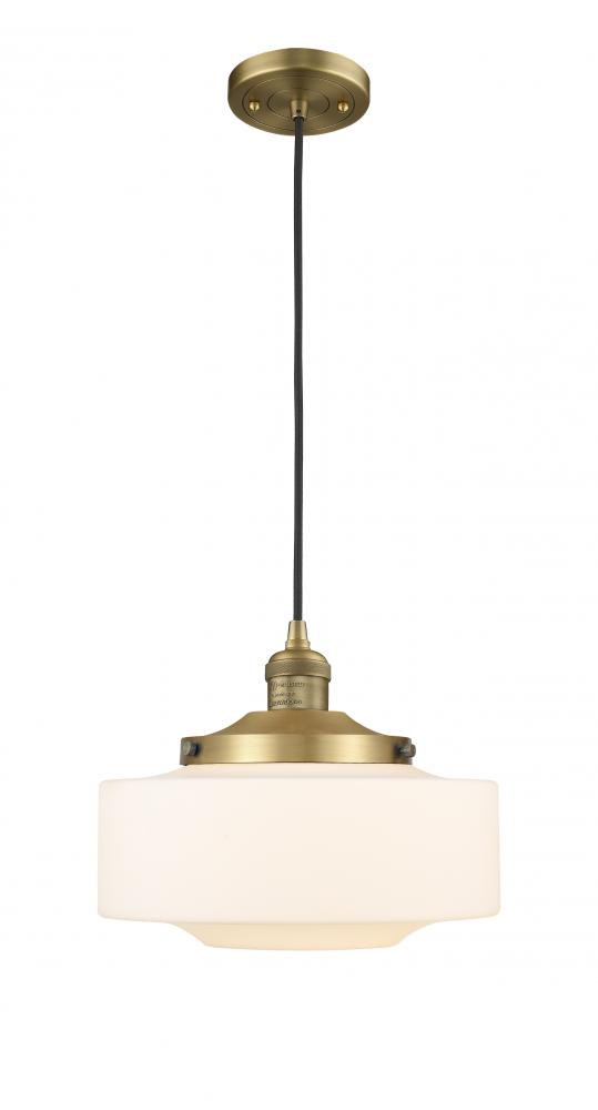 Bridgeton - 1 Light - 12 inch - Brushed Brass - Cord hung - Mini Pendant