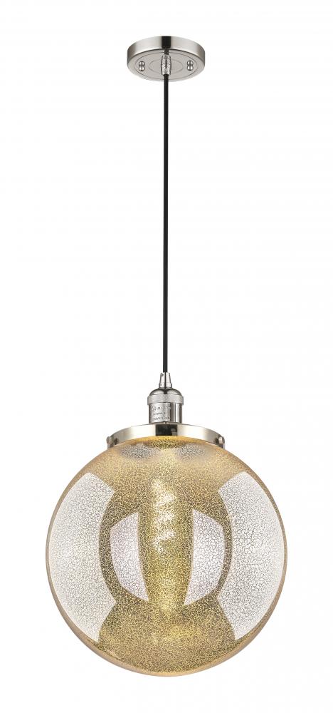 Beacon - 1 Light - 14 inch - Polished Nickel - Cord hung - Mini Pendant