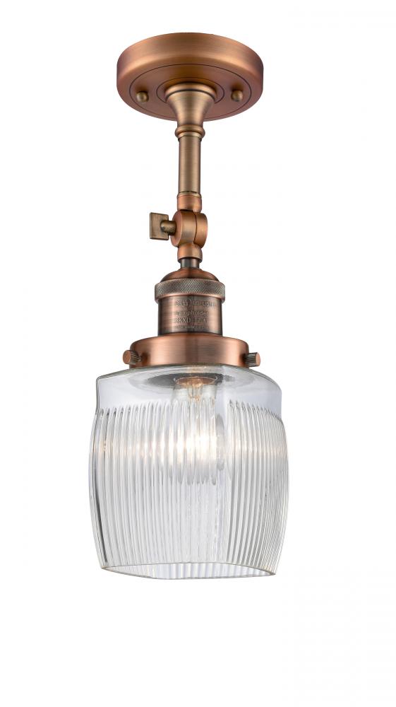 Colton - 1 Light - 6 inch - Antique Copper - Adjustable Semi-Flush Mount