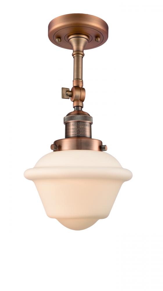 Oxford - 1 Light - 7 inch - Antique Copper - Adjustable Semi-Flush Mount