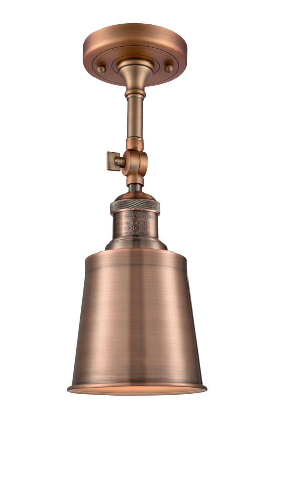 Addison - 1 Light - 5 inch - Antique Copper - Adjustable Semi-Flush Mount