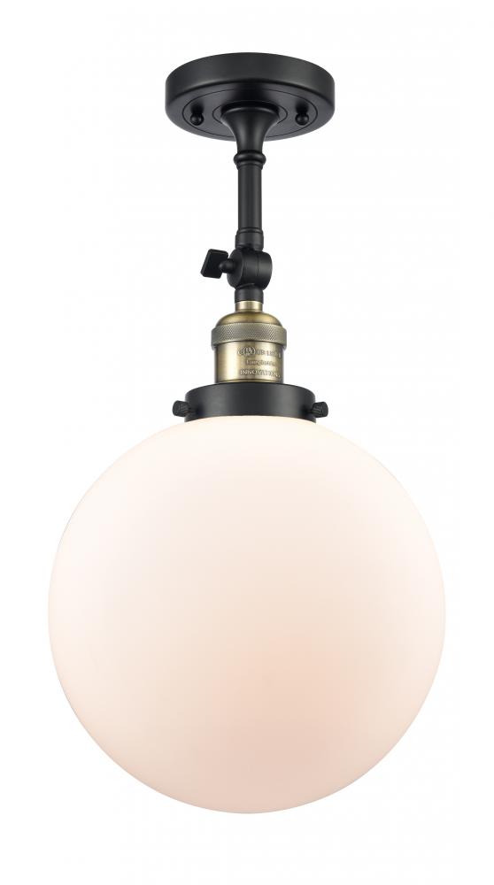 Beacon - 1 Light - 10 inch - Black Antique Brass - Adjustable Semi-Flush Mount