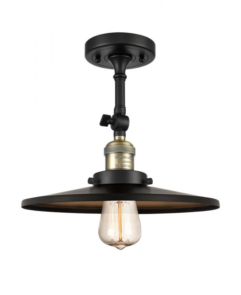 Railroad - 1 Light - 12 inch - Oil Rubbed Bronze - Semi-Flush Mount