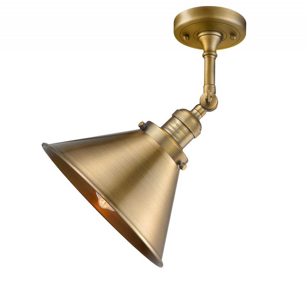 Briarcliff - 1 Light - 10 inch - Brushed Brass - Adjustable Semi-Flush Mount